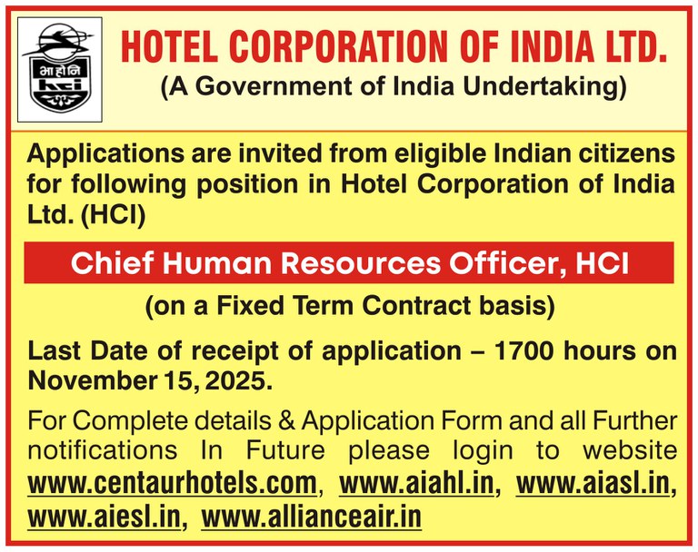 Advt HOTEL CORPORATION OF INDIA  Eng 03-11-2025.jpg