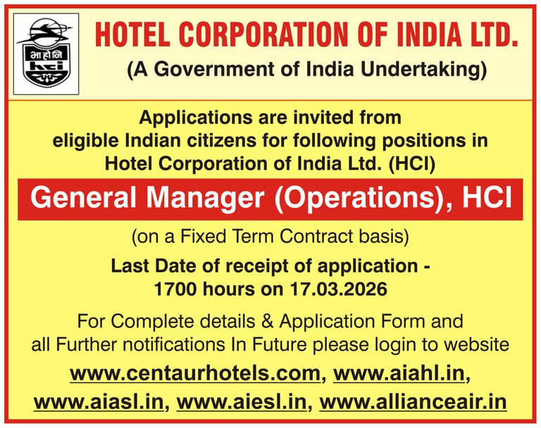 Advt HOTEL CORPORATION OF INDIA  Eng 24-02-2026.jpg
