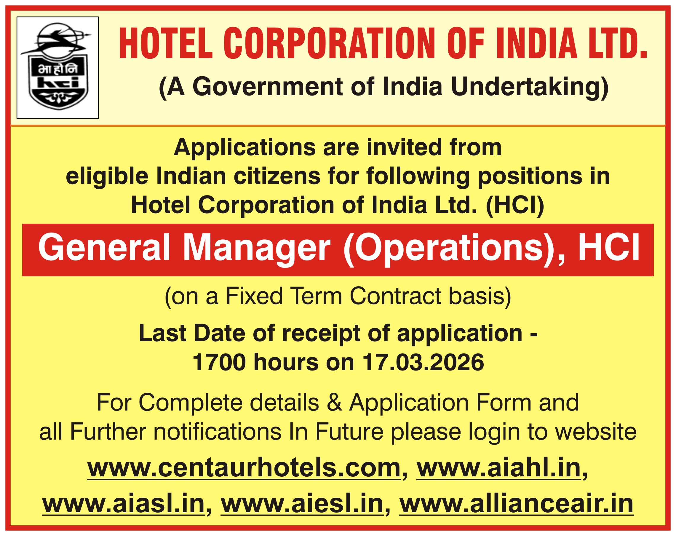 Advt HOTEL CORPORATION OF INDIA  Eng 24-02-2026.jpg
