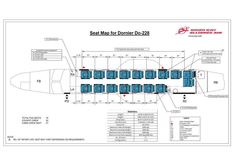 Do-228 seat map